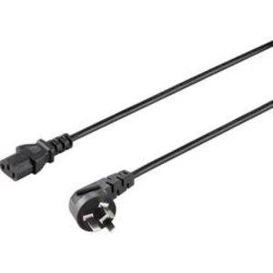 Síťový kabel s IEC zásuvkou Basetech BT-1886924, 2.00 m, černá