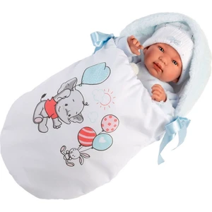 Llorens 84451 New born Realistická panenka Miminko se zvuky a měkkým látkový tělem 44 cm