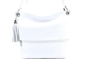 Dámská kožená kabelka crossbody Arteddy - bílá