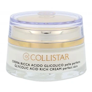 Collistar Pure Actives Glycolic Acid Rich Cream 50 ml denný pleťový krém pre ženy na veľmi suchú pleť; na pigmentové škvrny; proti vráskam