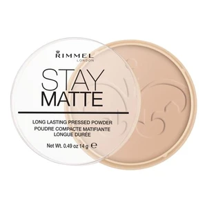 Rimmel London Stay Matte 14 g púder pre ženy 005 Silky Beige