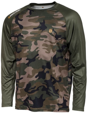 Prologic triko uv camo long sleeve t shirt camo green - xl