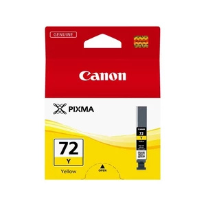 Cartridge Canon PGI-72 Y, 377 stran - originální (6406B001) žltá Technické detaily
Tiskové barvy 	žlutá
Množství 	1
Ink cartridge type 	standard capac