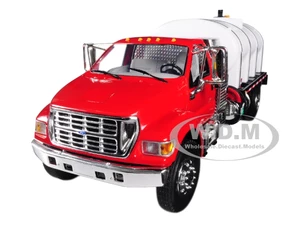Ford F-650 with Roto Molded Water Tank Truck Red and White 1/34 Diecast Model by First Gear
