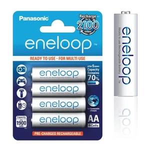 Tölthető ceruzaelem AA, Panasonic Eneloop NiMh 1,2V 1900mAh 2100c, 4 db