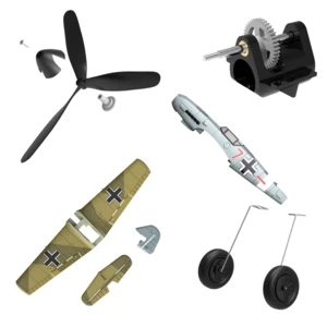 Original Eachine BF109 400mm Mini RC Airplane Spare Parts Accessories Propeller Receiver Landing Gear Gearbox Fuselage M