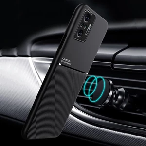 Bakeey for Xiaomi Redmi Note 10 Pro/ Redmi Note 10 Pro Max Case Magnetic Leather Texture Non-Slip TPU Shockproof Protect