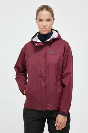 Turistická bunda Helly Hansen bordová farba, 62282