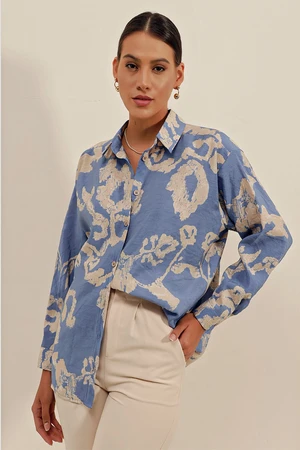 Bigdart 3900 Oversize Basic Long Shirt - V. Indigo