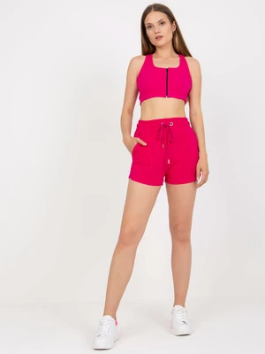 Basic fuchsia sweatpants with binding RUE PARIS