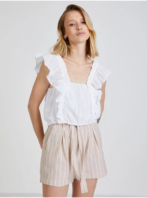 White Women's Blouse with Ruffles TALLY WEiJL - Ladies