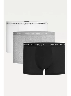 Sada tří pánských boxerek v bílé, šedé a černé barvě Tommy Hilfiger U - Pánské