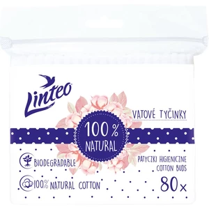 Linteo Natural Cotton Buds vatové tyčinky vo vrecúšku 80 ks