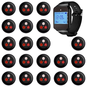 Wireless Waiter Calling System Watch Receiver Call Buttons For Cafe Clinic Dentist Restaurant Pagers