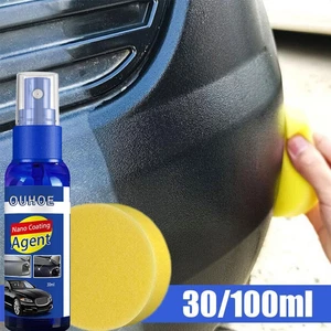 Auto Plastic Repair Coating Agent Kit with Sponge Car Auto Cleaning Interior Scratch Refreshing Coating Plastic Repair Dust W2I7
