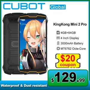 Cubot KingKong Mini 2 Pro Smartphone Waterproof 4GB+64GB 4 Inch Display Android 11 Phone 13MP Camera 3000mAh Battery Cellphones