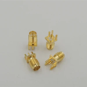 RP-SMA Female Jack PCB Clip Edge Mount PCB Board Receptacle 1.6mm RF Connectors Straight