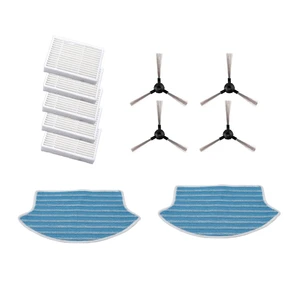 11pcs/lot(5* hepa filter +4* side brush +2* mop cloth) for midea VCR15 VCR16 Robot vacuum cleaner parts accessories Replacement