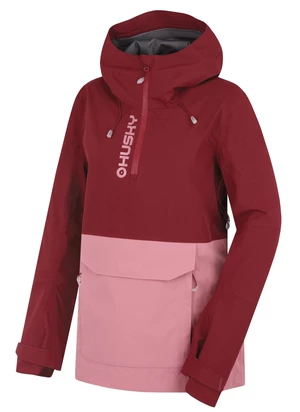 Husky  Nabbi L bordo/pink, S Dámska outdoorová bunda