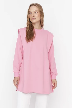 Trendyol Pink Padded Knitted Sweatshirt