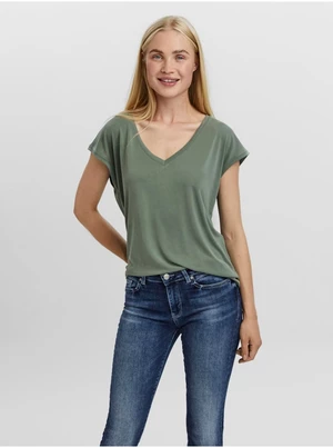 Women's green T-shirt VERO MODA Filli - Women