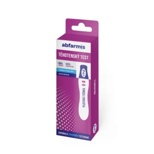 ABFARMIS Těhotenský test, testovací tyčinky10 mIU/ml 2 ks ABFARMIS Těhotenský test, testovací tyčinky10 mIU/ml 2 ks