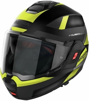 Nolan N120-1 Subway N-Com Flat Black Yellow L Kask