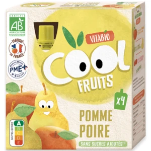 VITABIO Cool fruits kapsička jablko, hruška 4m+ BIO 4 x 90 g