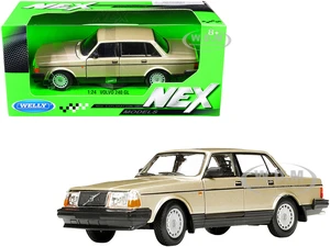 Volvo 240 GL Gold Metallic "NEX Models" 1/24 Diecast Model Car by Welly