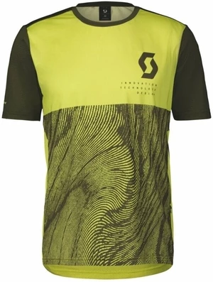 Scott Trail Vertic S/SL Men's Shirt Tricou Bitter Yellow/Fir Green M