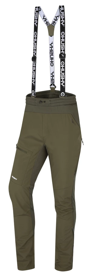 Husky  Kixees M dark khaki, M Pánske outdoorové nohavice