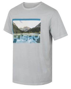Husky Tee Lake M L, light grey Pánské bavlněné triko
