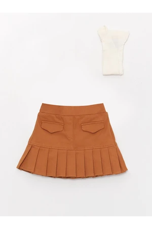 LC Waikiki Basic Baby Girl Skirt and Pantyhose With An Elastic Waist 2-Pair Set