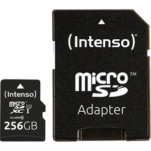 Intenso Premium pamäťová karta micro SDXC 256 GB Class 10, UHS-I vr. SD adaptéru