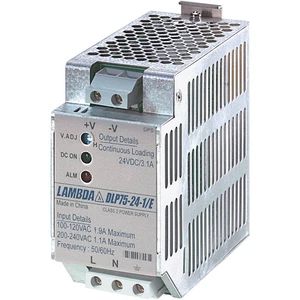 TDK-Lambda DLP75-24-1/E sieťový zdroj na montážnu lištu (DIN lištu)  24 V/DC 3.1 A 75 W 1 x
