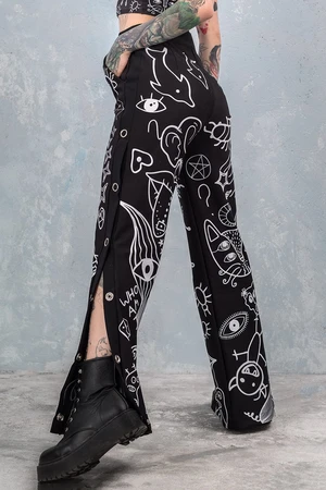 Loose Rave Pants Women - Printed Festival Pants - Women's Burning Man Pants