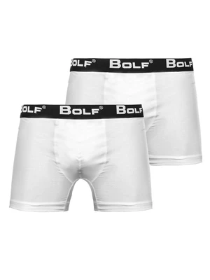 Bílé pánské boxerky Bolf 0953-2P 2 PACK