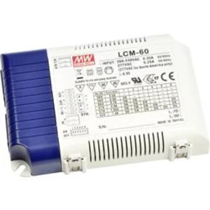 LED driver konstantní proud Mean Well LCM-60DA, 60 W (max), 0.5 - 1.4 A, 2 - 90 V/DC