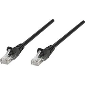 Síťový kabel RJ45 Intellinet 318143, CAT 5e, U/UTP, 0.50 m, černá