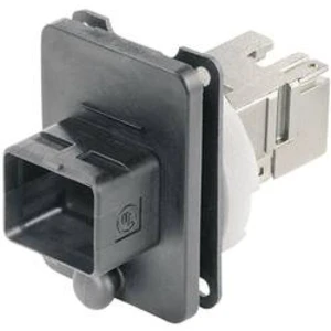 RJ45 konektor Telegärtner J80020A0005 - spojka, vestavná RJ45 počet pólů: 8P8C, černá, 1 ks