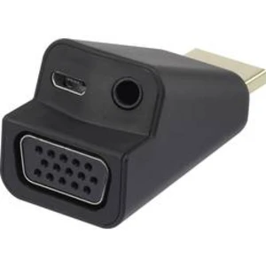 Adaptér HDMI zástrčka ⇒ VGA zásuvka + audio jack 3,5 mm Renkforce