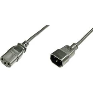Napájecí kabel Digitus AK-440201-012-S, [1x IEC zástrčka C14 10 A - 1x IEC C13 zásuvka 10 A], 1.20 m, černá