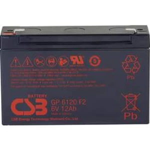Olověný akumulátor CSB Battery GP 6120 Standby USV GP6120F2, 12 Ah, 6 V