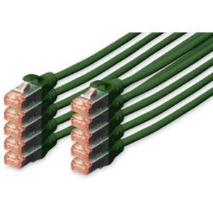 Síťový kabel RJ45 Digitus DK-1644-030-G-10, CAT 6, S/FTP, 3.00 m, zelená
