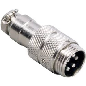 Mini DIN konektor BKL Electronic 0206002, zástrčka, rovná, pólů 5, stříbrná, měď, 1 ks