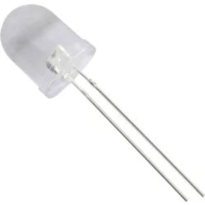 LED s vývody HuiYuan 10034W2C-CUA-C, typ čočky kulatý, 10 mm, 25 °, 20 mA, 11000 mcd, bílá