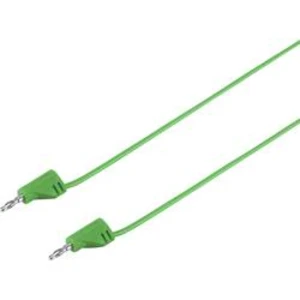 VOLTCRAFT MSB-200 měřicí kabel [lamelová zástrčka 2 mm - lamelová zástrčka 2 mm] zelená, 0.60 m