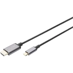 Digitus USB 3.0, USB 3.0 káblový adaptér [1x USB 3.1 zástrčka C, USB-C ™ zástrčka - 1x HDMI zástrčka] DA-70821 hliníková