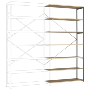 Manuflex RP1745.7035 prístavný modul regálu oddelenia 160 kg (š x v x h) 1470 x 3000 x 1000 mm ocel práškovo lakované sv