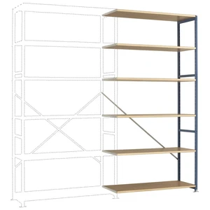 Manuflex RP1427.0001 prístavný modul regálu oddelenia 120 kg (š x v x h) 1220 x 2500 x 500 mm ocel práškovo lakované siv